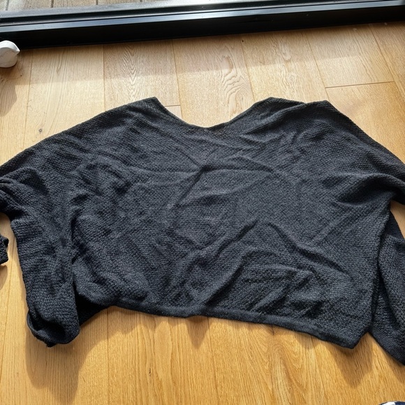 SALE ⬇️ BRANDY MELVILLE DARK GREY OPEN FRONT CARDIGAN - Picture 4 of 7